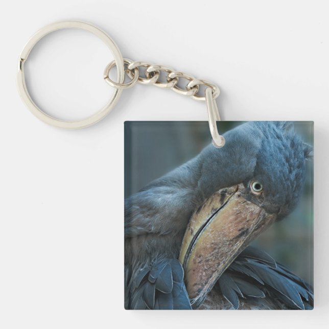 Shoebill Coaster Key Ring (Front)