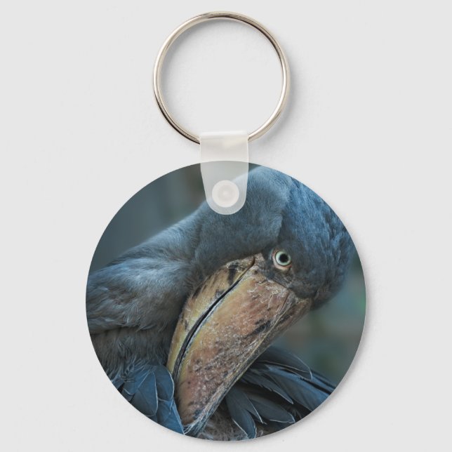 Shoebill Coaster Key Ring (Front)