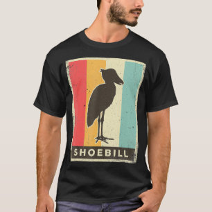 Shoebill Lover Vintage Retro Poster Animal T-Shirt
