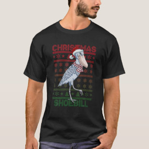 Shoebill Santa Hat Ugly Sweater Christmas Bird Lov