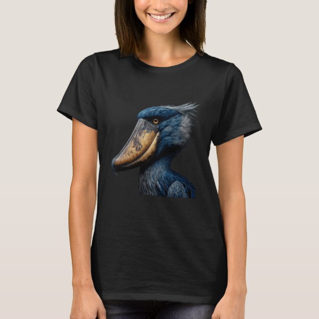 Shoebill Stork Bird Animal African Bird Aztec Maya T-Shirt (Front)