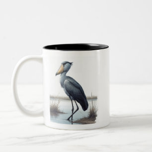 Shoebill Stork Two-Tone Coffee Mug