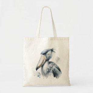 Shoebill Stork Watercolor AREF309 - Watercolor Tote Bag