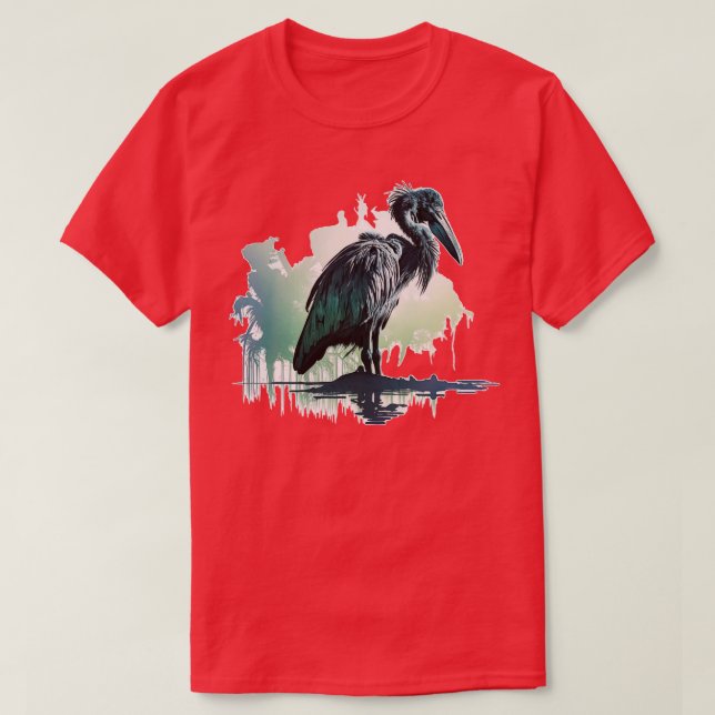 Shoebill watercolor T-Shirt (Design Front)