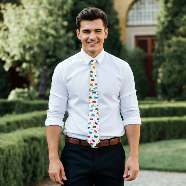 Shoebox Love Neck Tie - White (Creator Uploaded)