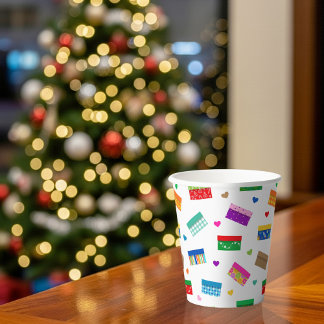 Shoebox Love Paper Cup - White