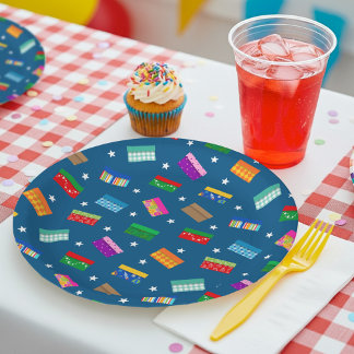 Shoebox Star Party Plates - Blue
