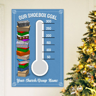 Shoebox Thermometer Poster - Blue