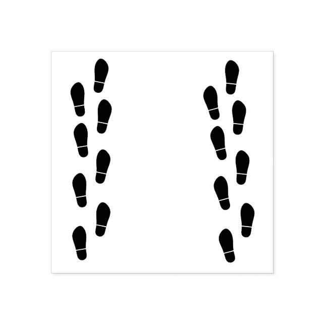 Shoeprints rubber stamp, shoe print, shoeprint rubber stamp (Imprint)