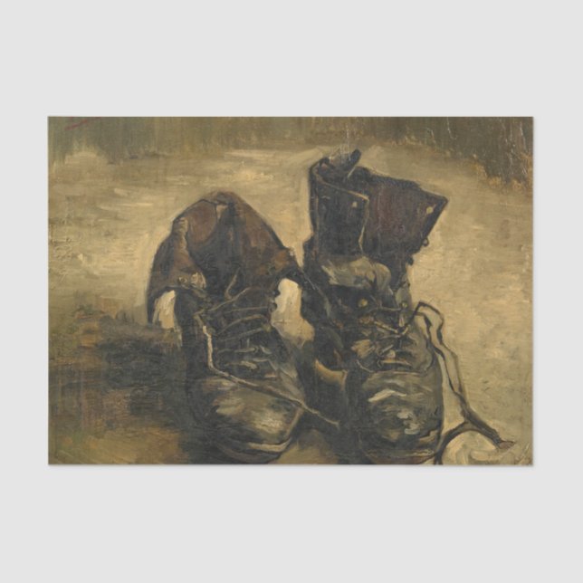 Shoes, 1886 by Vincent van Gogh Tissue Paper (Front)