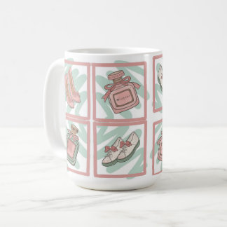 Shoes and Perfume Shoe Lovers Pastel Colors Coffee Mug