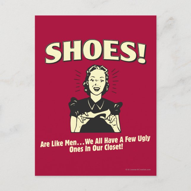 Shoes: Are Like Men Postcard (Front)