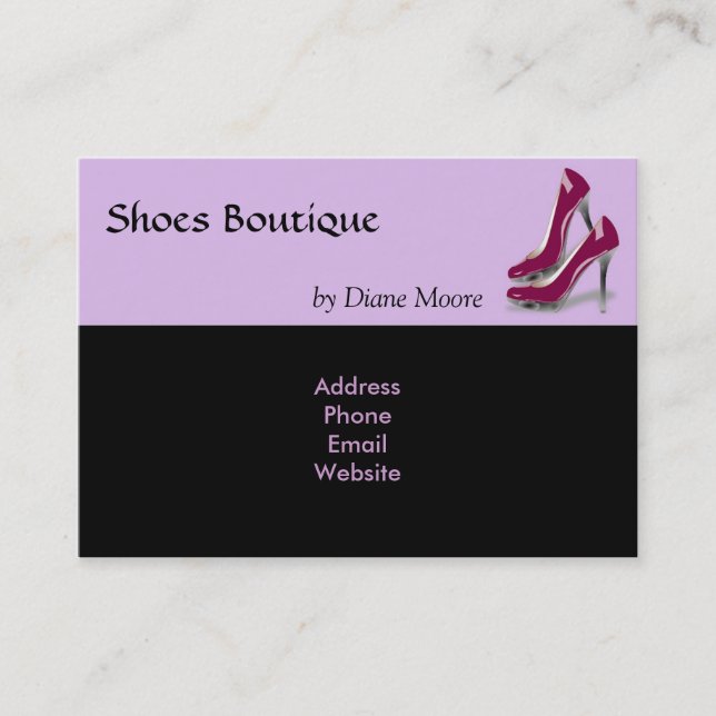 Shoes Boutique Business Card (Front)
