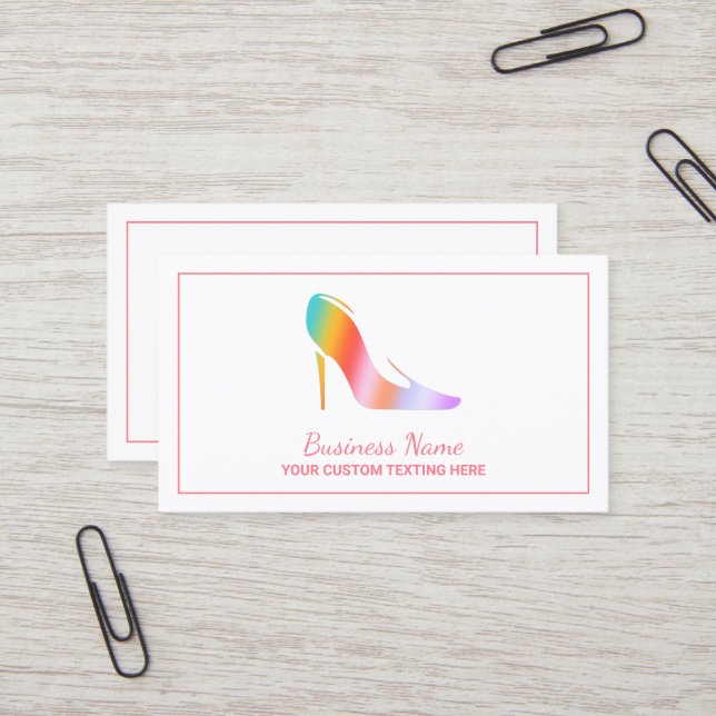 Shoes Boutique Business Card (Front/Back In Situ)