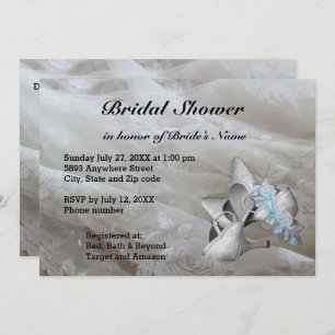 Shoes, Garter Belt and Lace Bridal Shower Invite