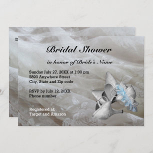Shoes, Garter Belt and Lace Bridal Shower Invite