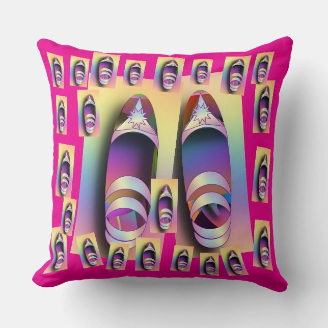 Shoes + Hot Pink  Cushion (Front)