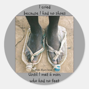 Shoes in Africa Classic Round Sticker