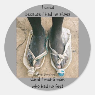 Shoes in Africa Classic Round Sticker