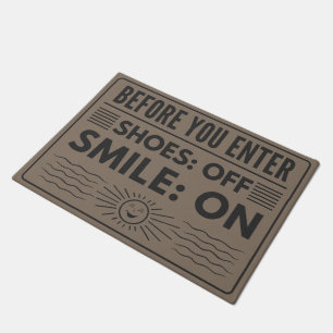 Shoes off, smile on for a new home doormat