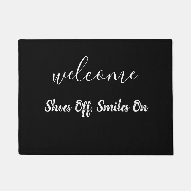 Shoes Off, Smiles On Doormat (Front)