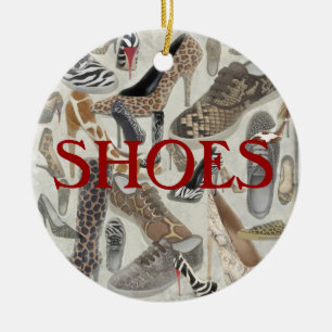 Shoes Ornament, Copyright Karen J Williams Ceramic Tree Decoration