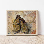 Shoes | Vincent van Gogh Poster<br><div class="desc">Shoes (1888) by Vincent van Gogh is an evocative still-life painting featuring a pair of well-worn leather shoes. The earthy tones and heavy brushstrokes capture the rugged texture and history of the shoes, evoking themes of labour, resilience, and the passage of time. The simplicity of the subject contrasts with the...</div>