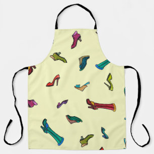 Shoes watercolor seamless pattern apron