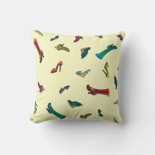 Shoes watercolor seamless pattern cushion
