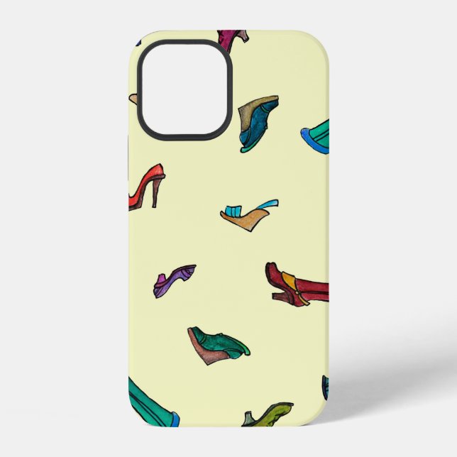 Shoes watercolor seamless pattern iPhone case (Back)
