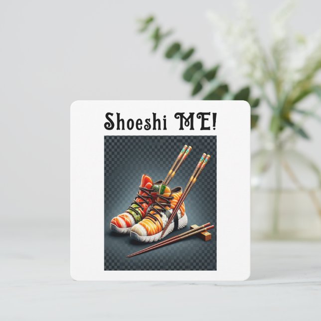 Shoeshi ME - Unique Sushi Sneaker Holiday Card (Standing Front)