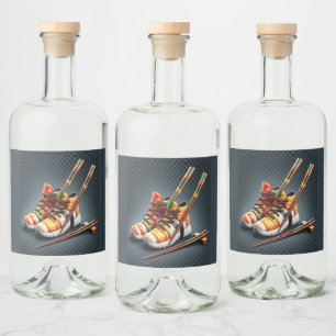 Shoeshi ME - Unique Sushi Sneaker Liquor Bottle Label