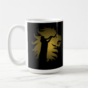 Shofar in the Lion of Judah in Gold Coffee Mug