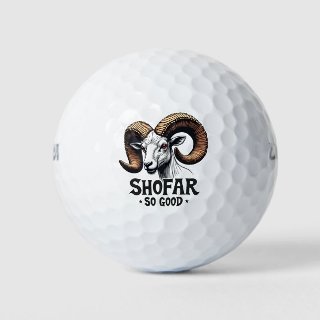 Shofar so good Jewish Goat Hanukkah Lovers  Golf Balls (Front)