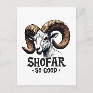 Shofar so good Jewish Goat Hanukkah Lovers  Postcard