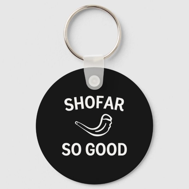 Shofar So Good Rosh Hashh Rams Horn Jewish New Yea Key Ring (Front)