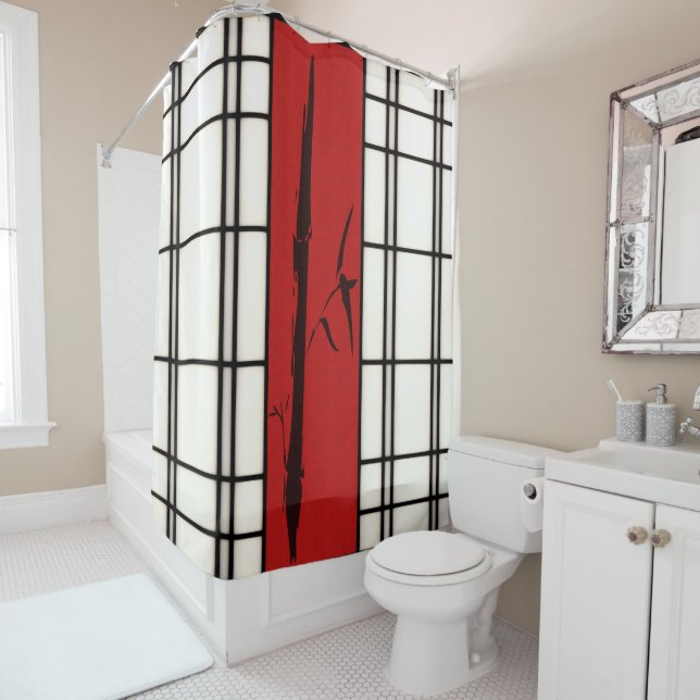 Shoji - Bamboo Shower Curtain (In Situ)