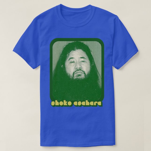 Shoko Asahara Retro Style Cult Leader Design T-Shirt (Design Front)