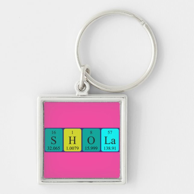 Shola periodic table name keyring (Front)