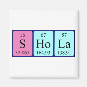 Shola periodic table name magnet
