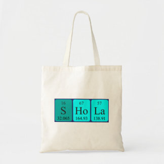 Shola periodic table name tote bag
