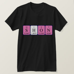 Shon periodic table name shirt
