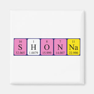 Shonna periodic table name magnet