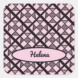 Shoo Fly Patchwork Quilt Square Sticker