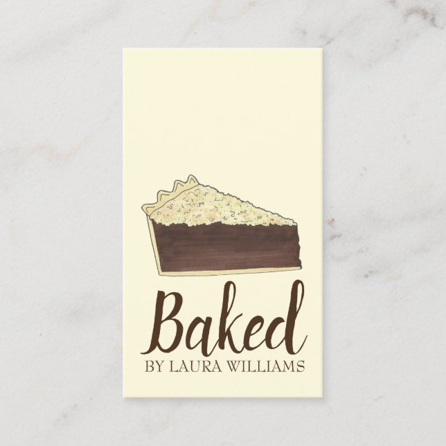 Shoo Fly Pie PA Dutch Baked By Bakery Baker Food Business Card (Front)