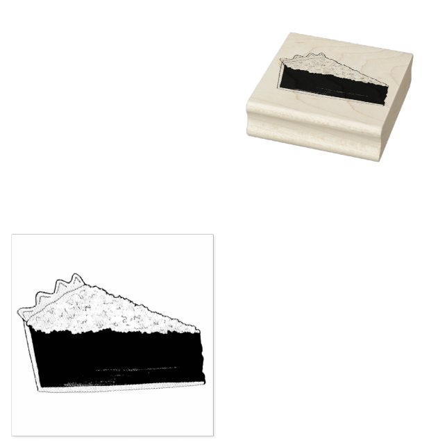 Shoofly Shoo Fly Pie PA Pennsylvania Dutch Dessert Rubber Stamp (Stamped)