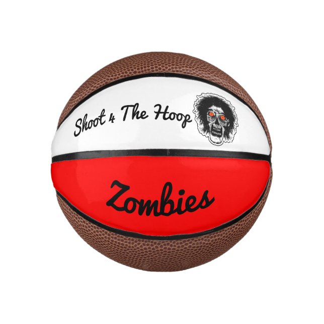 Shoot 4 The Hoop - Zombie Red Eyes Mini Basketball (Front)