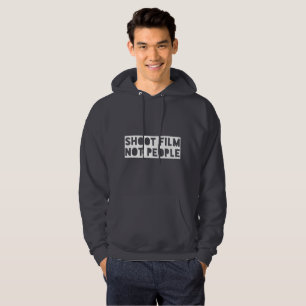 Shoot Film Not People Hoodie - White on Dark