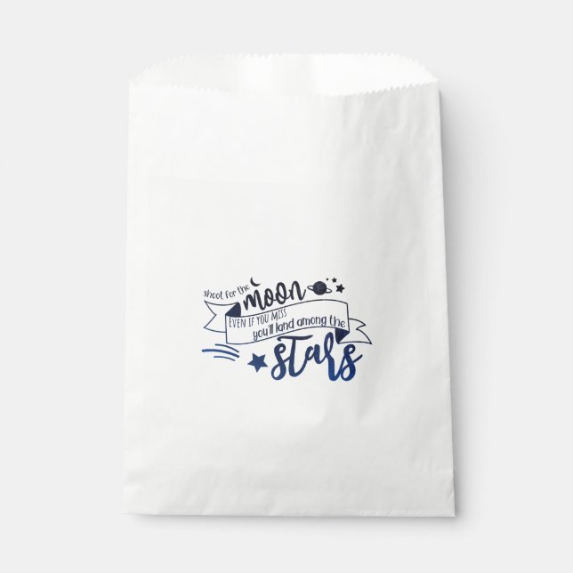 Shoot for the Moon Favour Bags (Front)