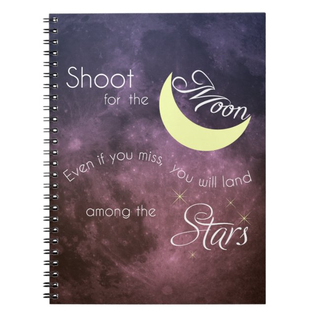 Shoot for the Moon Inspirational Photo Notebook (Front)